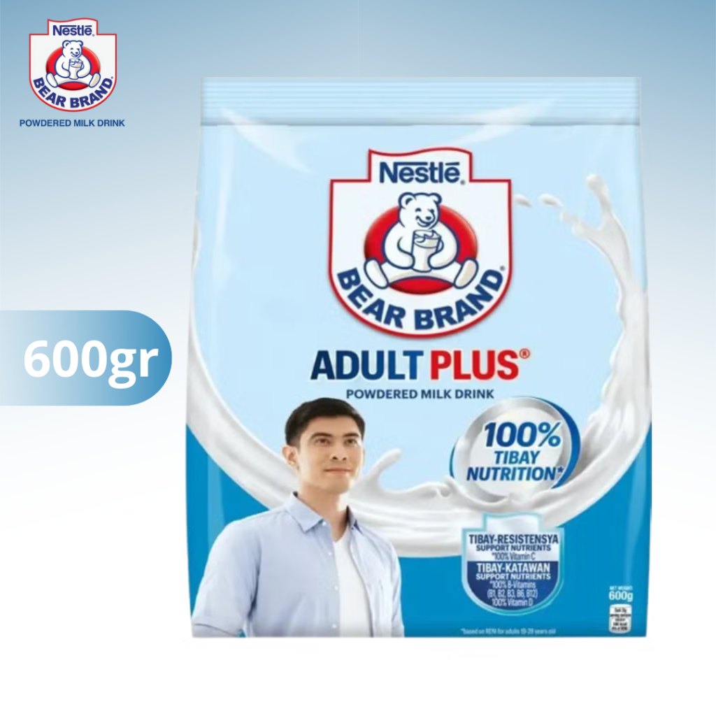 

Nestle Bear Brand ADULT PLUS Powdered Milk Drink 600gr