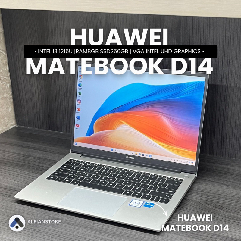 LAPTOP HUAWEI MATEBOOK D14 INTEL I3-1215U RAM8GB SSD256GB WIN11 OHS