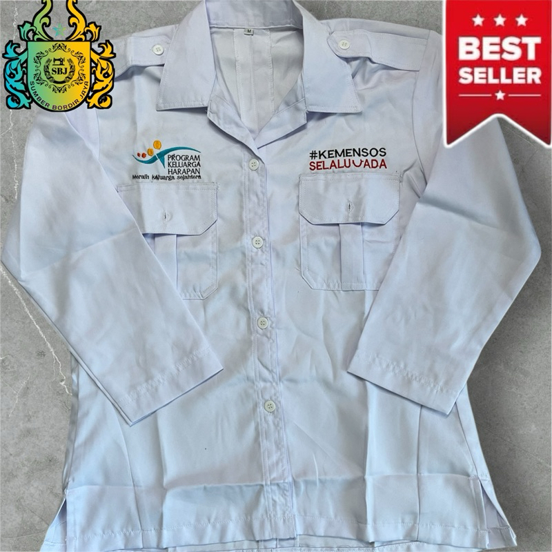 KEMEJA PKH KEMEJA WANITA PKH KEMENSOS SELALU ADA Full bordir komputer