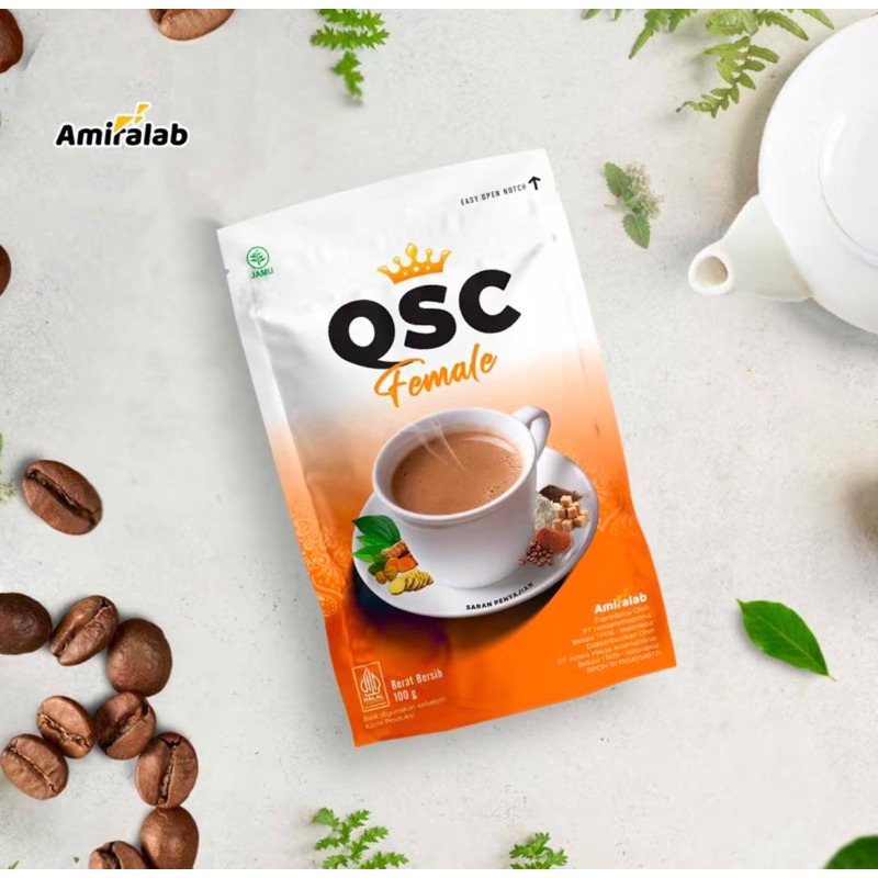 

[COD] QSC Female 100gr Kopi Bubuk Gula Aren Xtra Ongkir Lancarkan Siklus Wanita Halal & BPOM (GMV MAX)