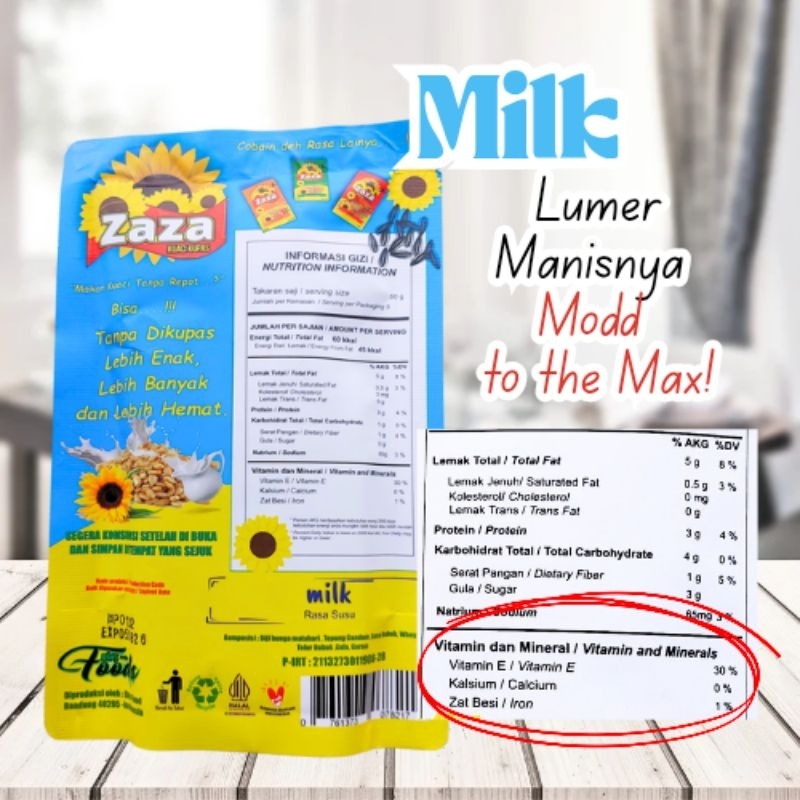 

Kuaci Kupas Zaza Milkl 50gr