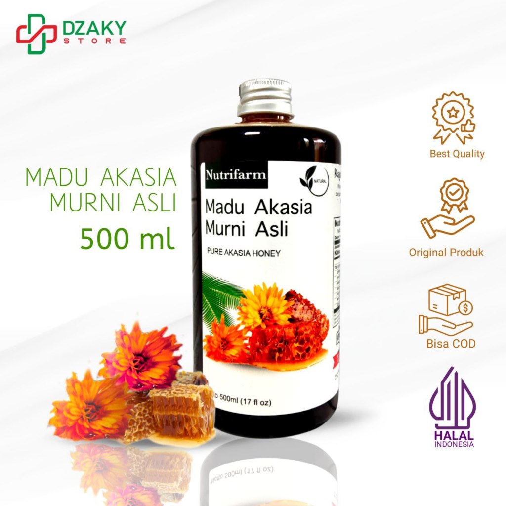 

COD Madu Akasia 500ml (770g) Murni Asli 100% Tanpa Campuran