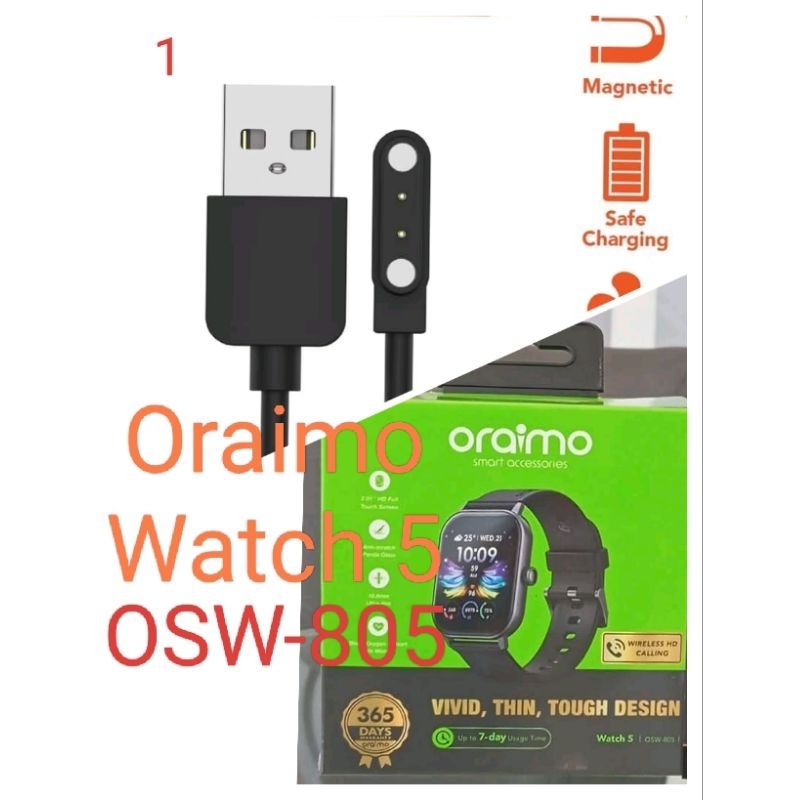 AIG Oraimo Watch 5 Lite Smart watch Kabel Charger Smartwatch Oraimo Watch 5 Lite OSW-804 OSW 804