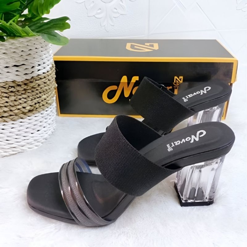 Sandal Wanita Hak Pendek Elegan – Sandal Pesta Modis Novari