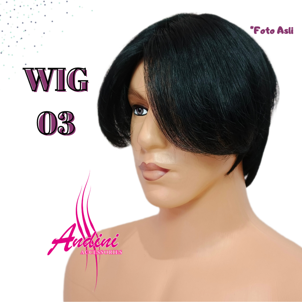 WIG PRIA 03/WIG KOREAN PRIA/WIG PRIA MODEL PONI BELAH