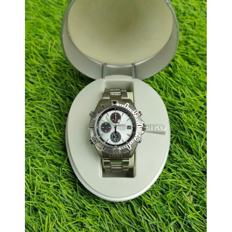 Jual Jam Tangan Seiko Panda Chronograph 7T32 Original