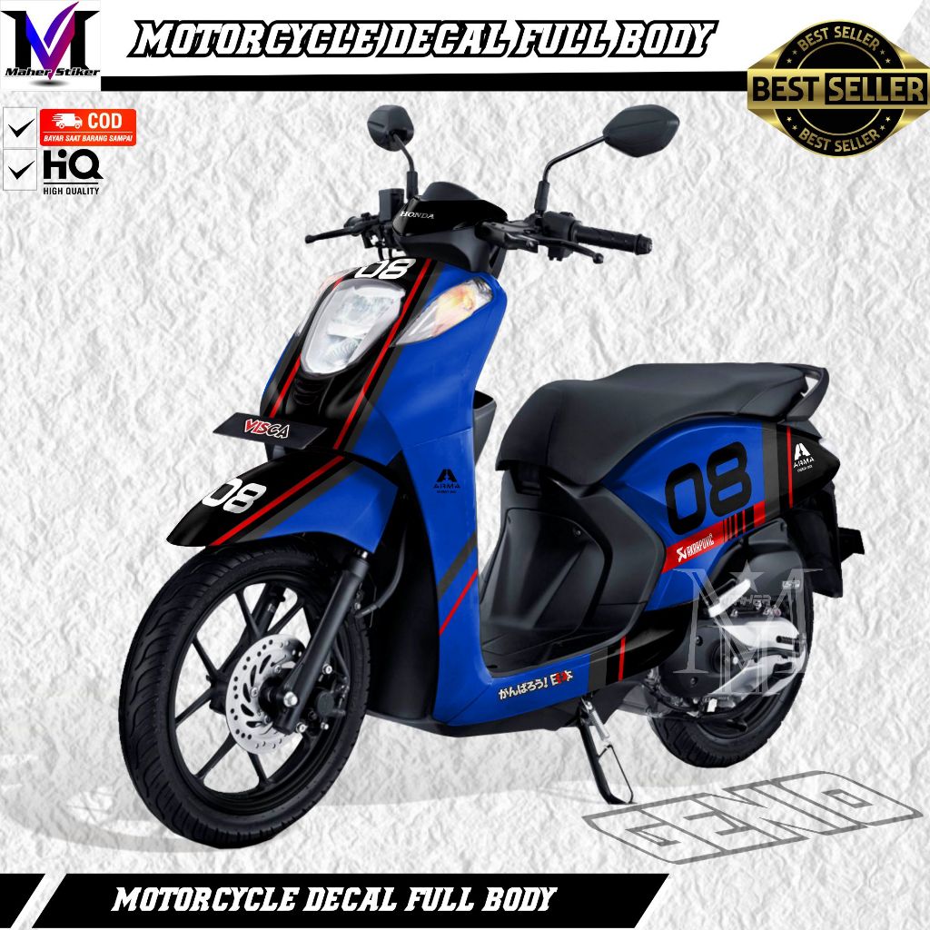 Decal Genio Fullbody Variasi Cafe Racer