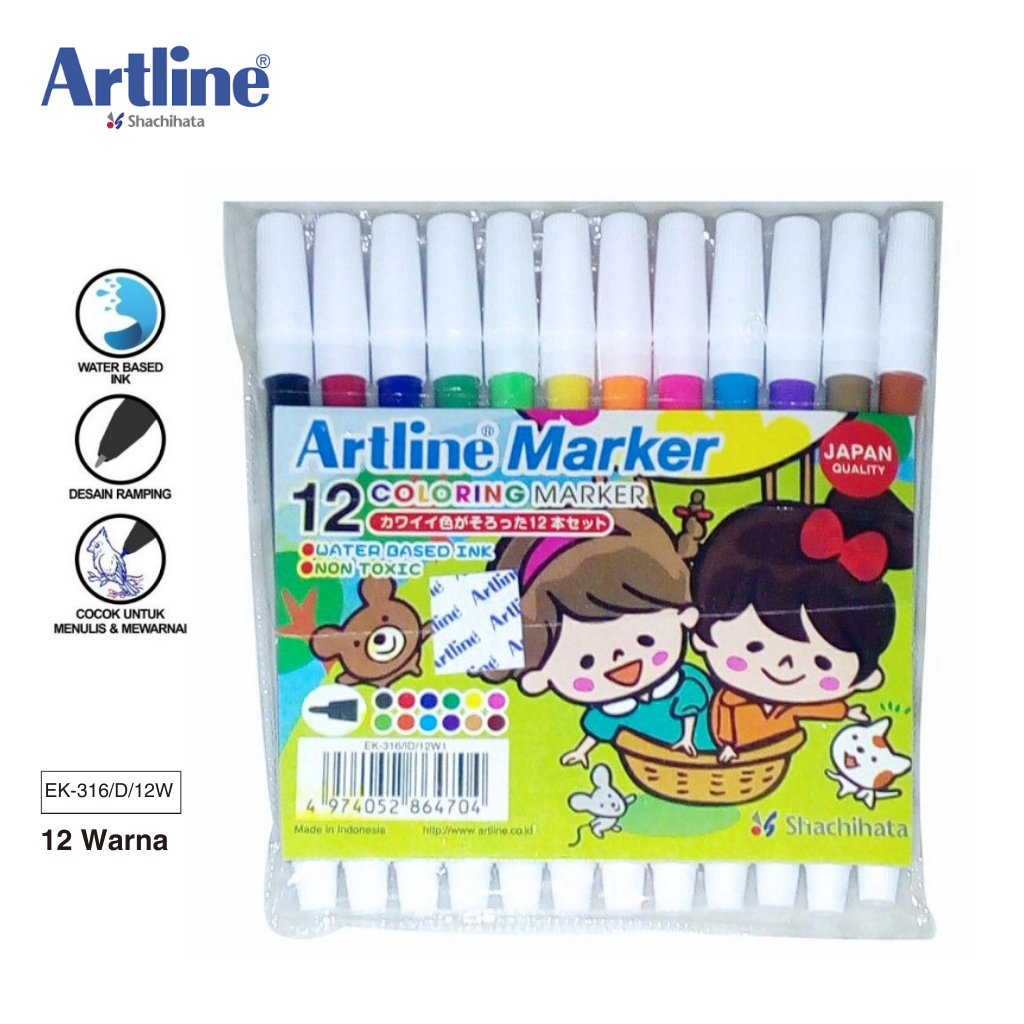

Spidol Artline Set 12 Warna EK-316/12W