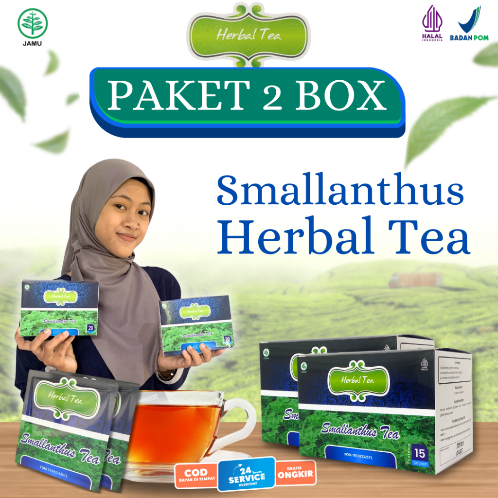 

2 Box Hebal Tea Teh Daun Insulin Penurun Gula Darah Tinggi Diabetes Militus Dan Kencing Manis