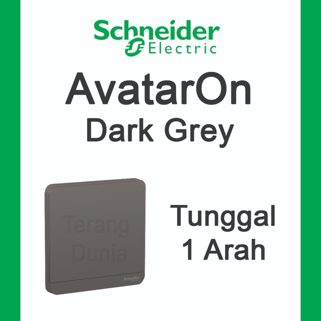 Saklar Tunggal Schneider Avataron DarkGray Saklar Engkel Avataron Gray Saklar 1 Schneider Avatar on 