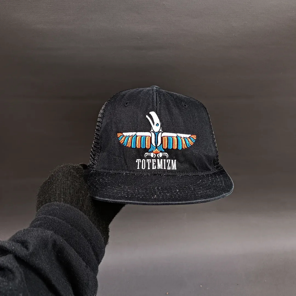 Topi Trucker Topi Jaring Unisex Pria Wanita MQUM - TOTENISM Hitam