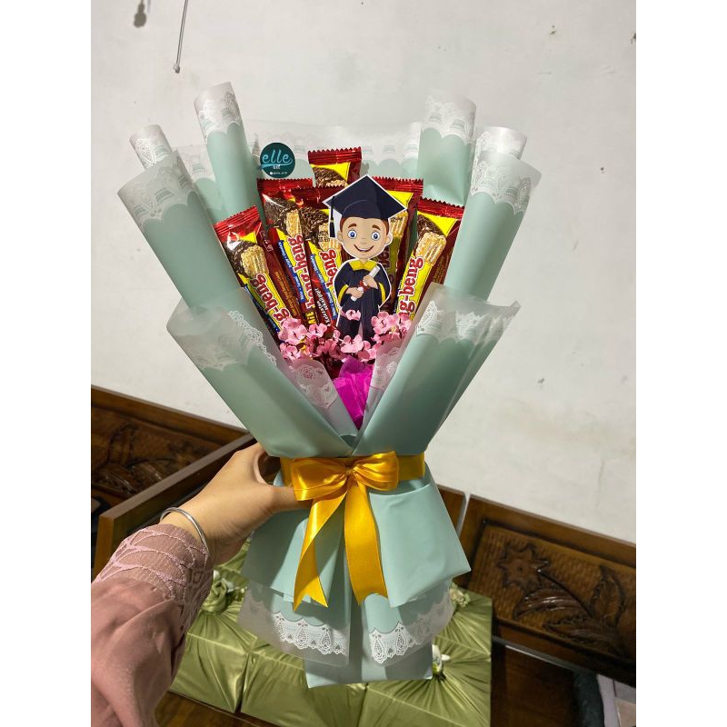 BUKET WISUDA BUKET BUNGA BUKET CUSTOME (BISA CUSTOME FOTO)