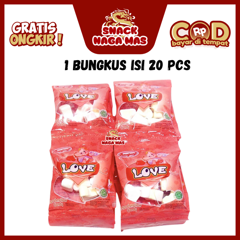 

RANJANI MARSHMALLOW BENTUK LOVE [1 BUNGKUS ISI 20 PCS]