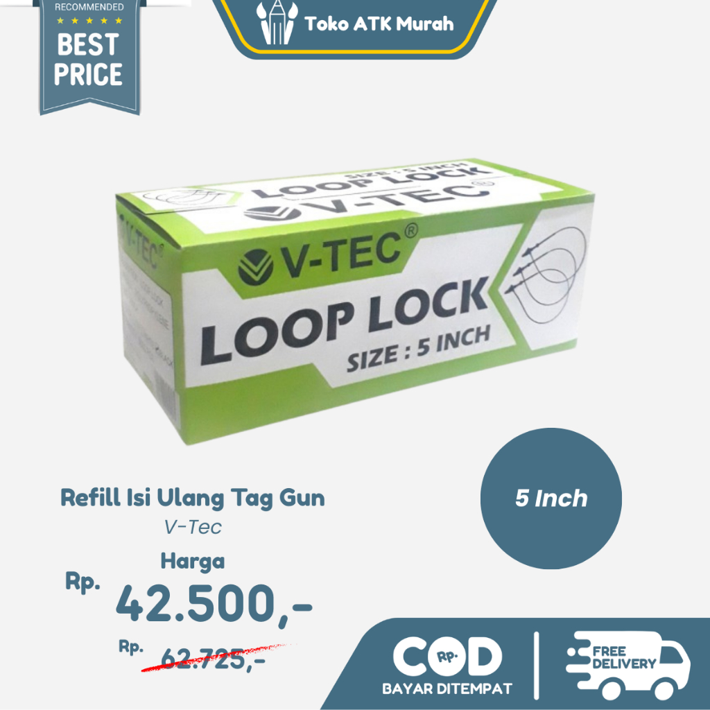 

Tag Pin Refill Isi Ulang Tag Gun V-Tec 5" Penanda Label Merk Baju