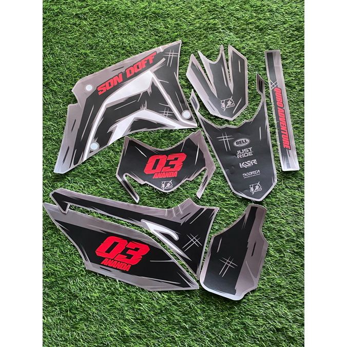 STICKER DECAL SIMPLE CRF 150 L MOTIF KARTUN FULL BODY CRF BEBAS REQUEST