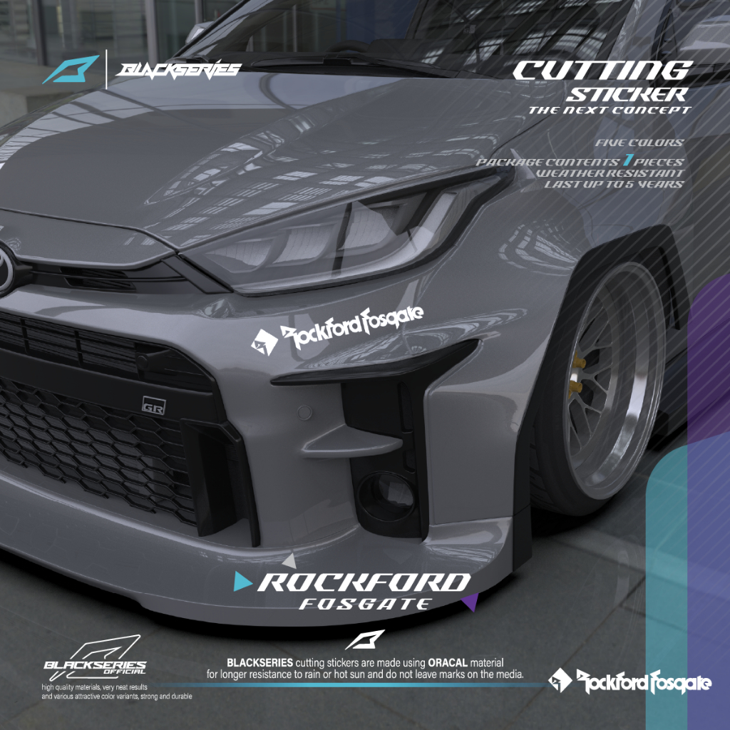 BLACKSERIES | Cutting Sticker Rockford Fosgate | Stiker Rockford