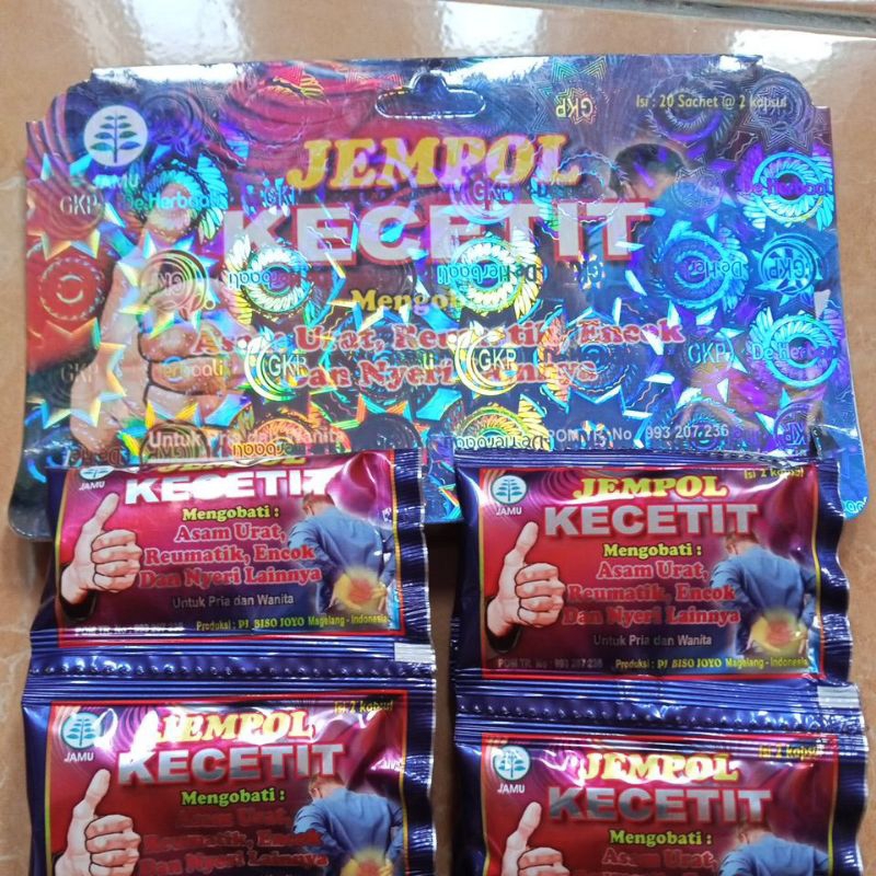 

Kapsul Herbal Jempol Kecetit asam urat original