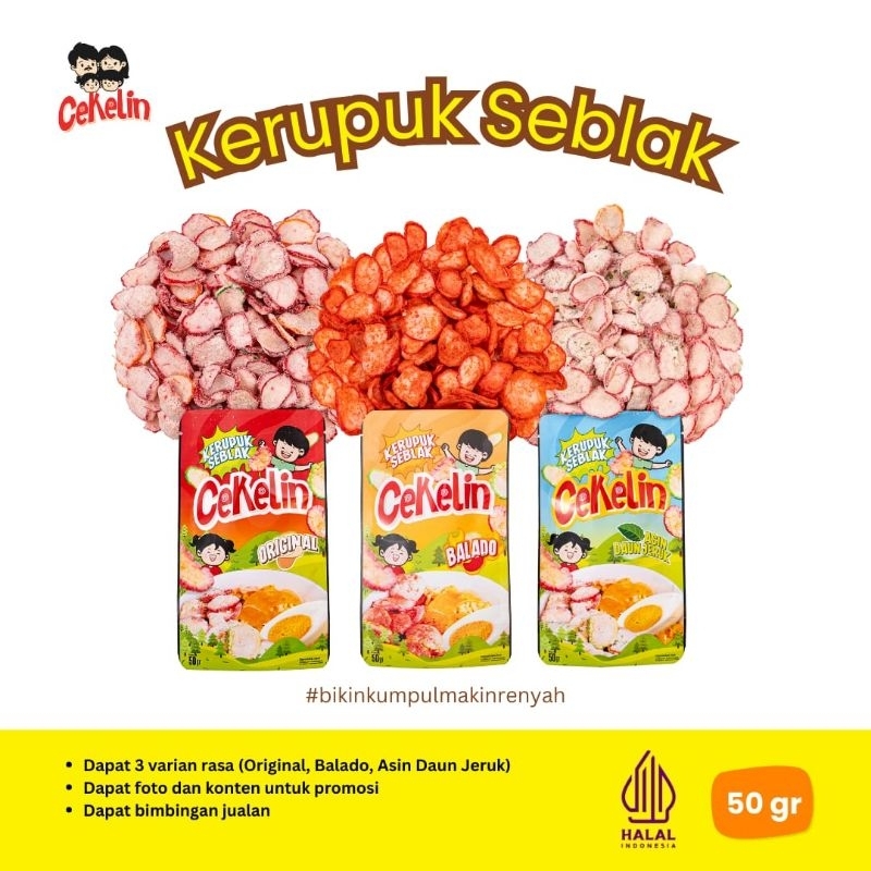 

SHANCK ANEKA CEMILAN CEKELIN, ISI 50GR