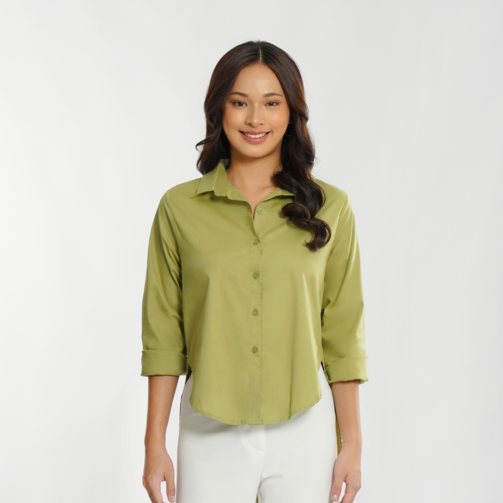Momelca Nadine Shirt - Atasan Kemeja Wanita Lengan Panjang
