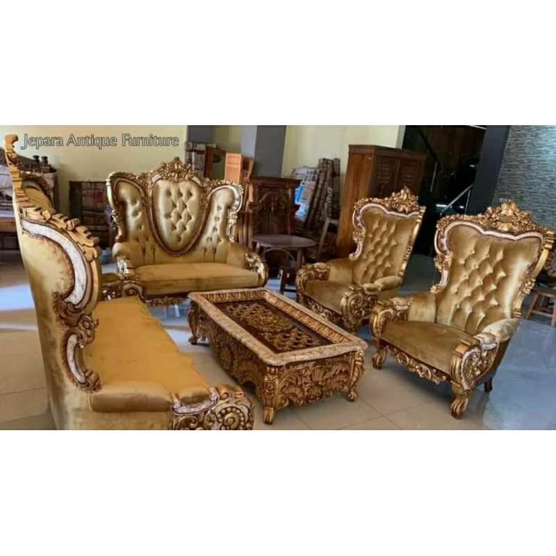 Model Kursi Tamu Sofa Mewah Kayu Jati Untuk Sofa Tamu Jok Busa Ukiran Jepara
