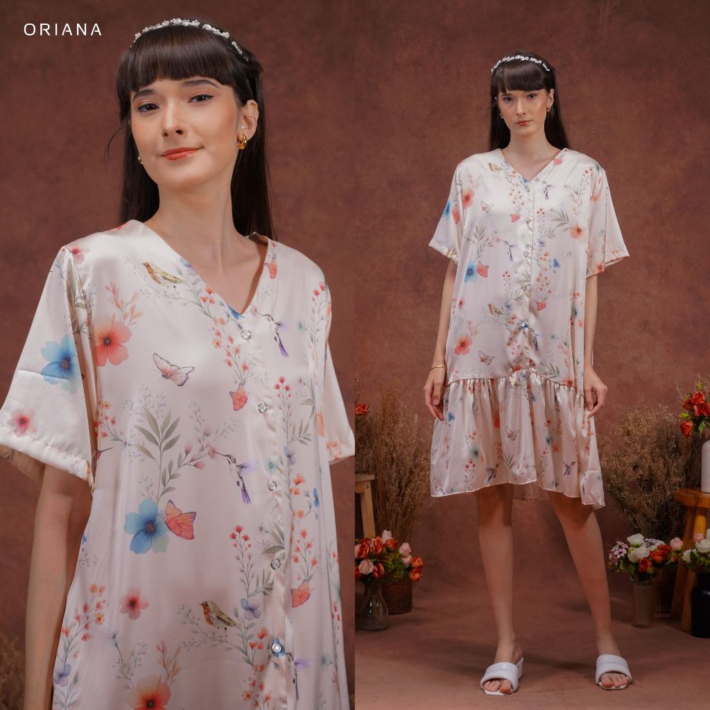 Oriana Homewear Midi Dress Pillow Silk Mici Collection