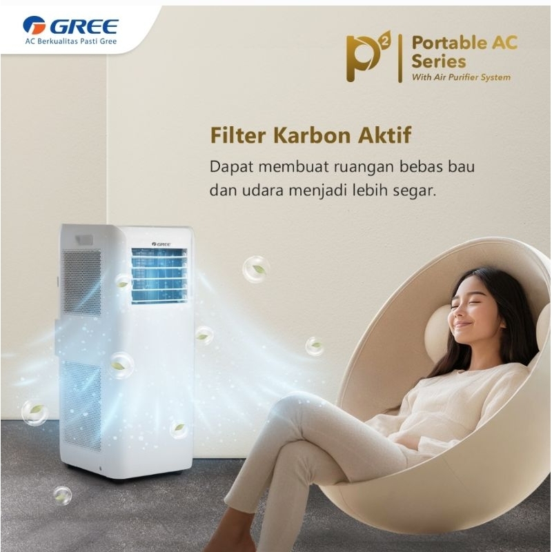 AC GREE PORTABLE STANDING 1/2 PK 05 P2 WITH AIR PURIFIER SYSTEM 0,5 PK