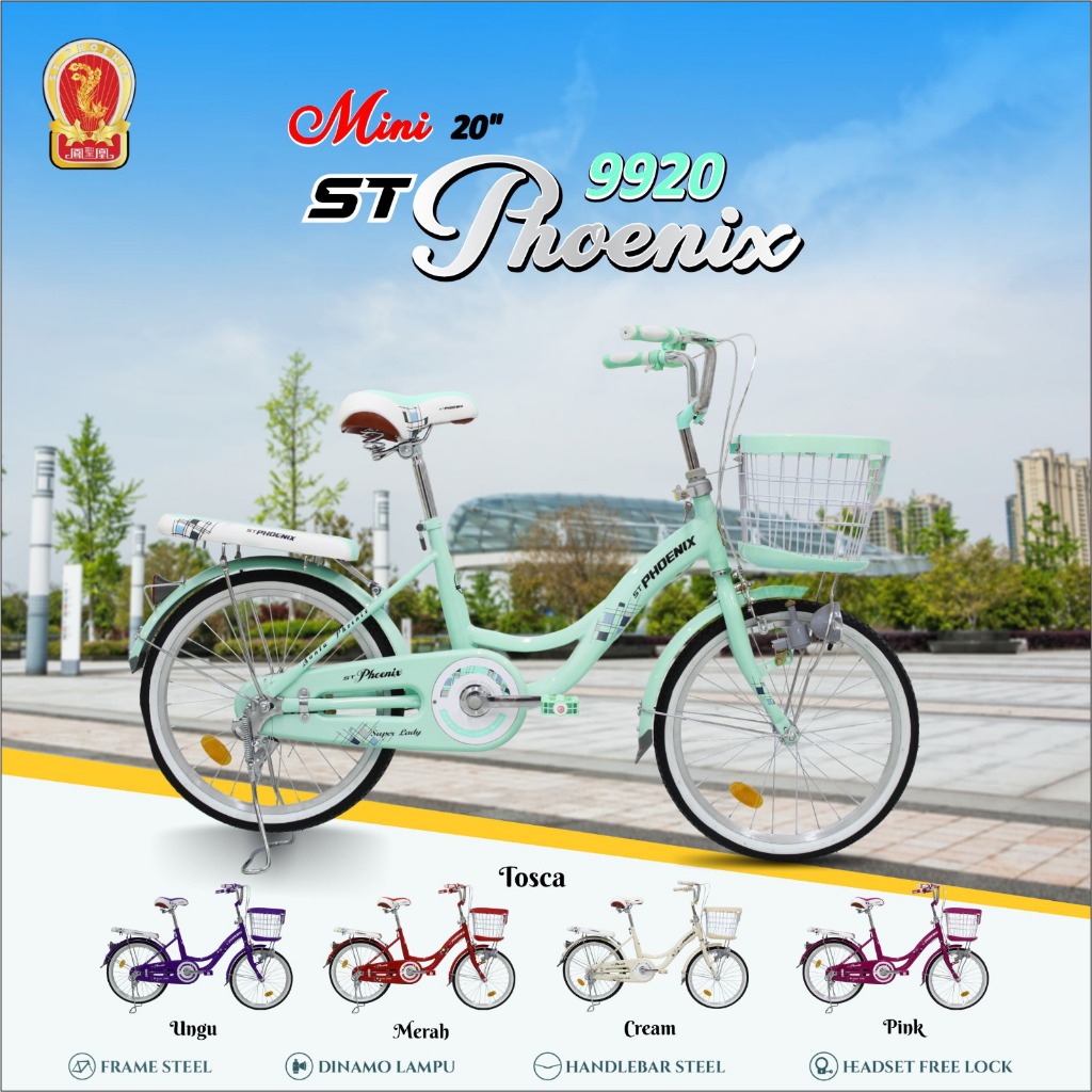 Sepeda Mini Perempuan ST Phoenix 9920 / 8825 Ukuran 20 24 26 Inch