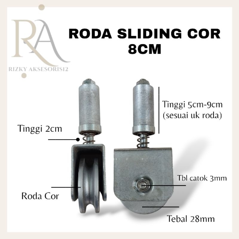 Roda sliding cor pagar lipat dan tikung || Roda tikung anti anjlog