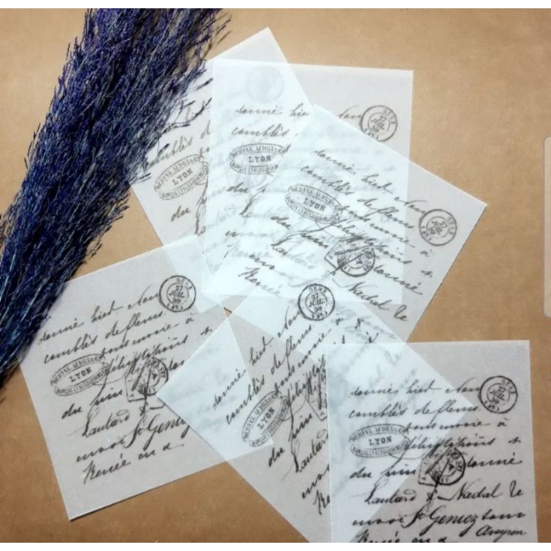 

Vintage Transparent Paper Letter