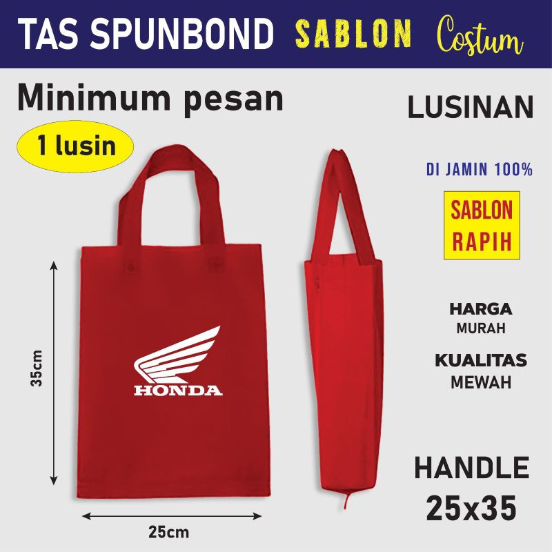 

Tas belanja spunbond sablon custom 25x35