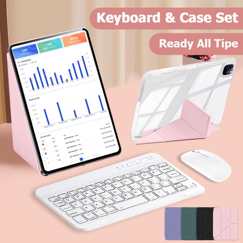 Wireless Keyboard Mouse Magnetic Case For iPad Pro10.5/11 iPad Air 3/4/5 iPad Gen 7/8/9/10/11 Cover 