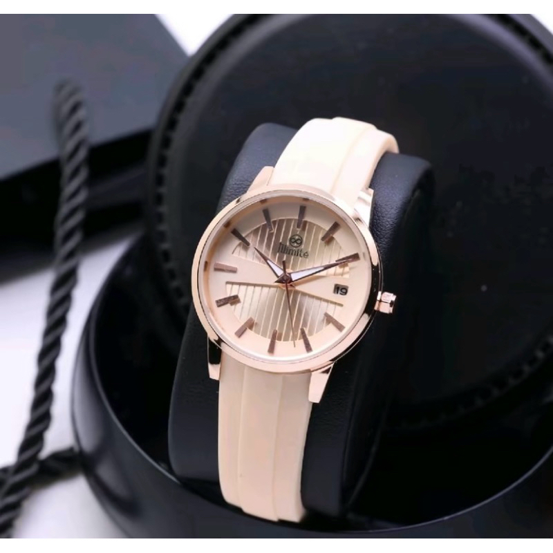 ILLIMITE 8623 JAM TANGAN WANITA BRANDED ORIGINAL TALI KARET ELEGAN FASHION KEKINIAN JAM TANGAN KOREA