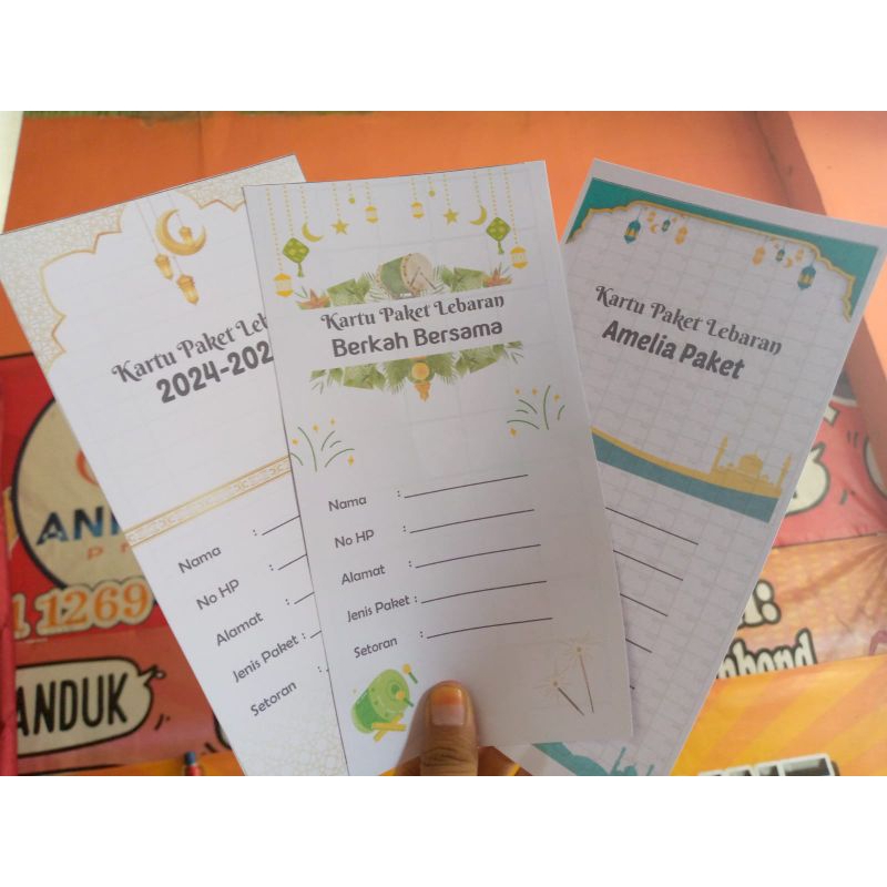 isi 12 Kartu Paket Tabungan Lebaran custom nama bebas harian bulanan tahunan