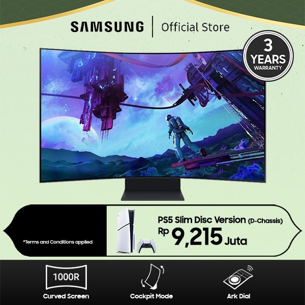SAMSUNG Smart Gaming Monitor 55” Odyssey Ark G97NC UHD 165Hz Mini LED - LS55CG970NEXXD