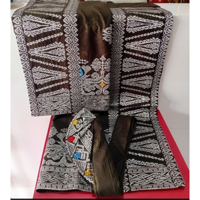 PROMO Set Couple Bordir Jumputan Premium (Kamen, saput & ,udeng  1/2 jadi) set couple best seller | 