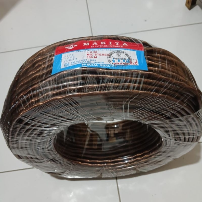 kabel microphone makita transparan panjang 100 meter kabel mic makita