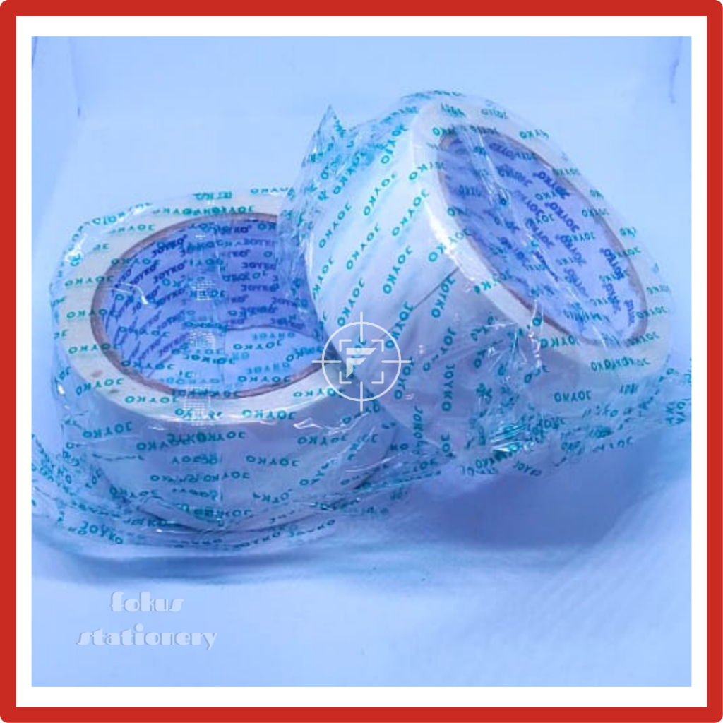 

DOUBLE TAPE JOYKO 48 MM / DOUBLE TAPE JOYKO 5 CM / Double Sided Tape Perekat 2 Sisi Joyko 48 mm x 15 yard / DOUBLE TAPE ISOLASI PEREKAT KERTAS KECIL BESAR / Tape Kertas besar