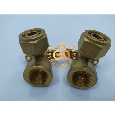 Soket Sambungan Air Panas Kuningan - L Drat Dalam Wall Flange
