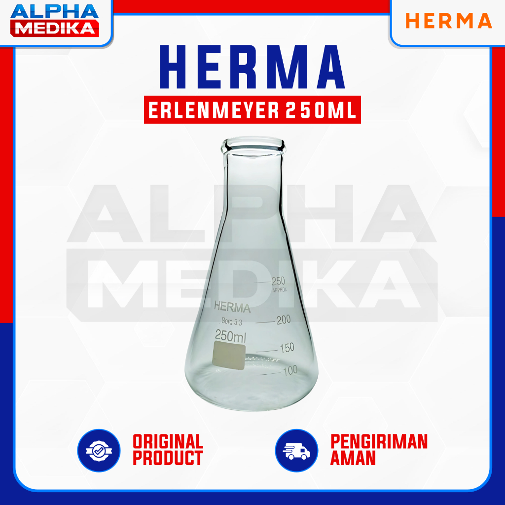 HERMA - ERLENMEYER ukuran 250 ml / Tabung Erlenmeyer 250ml