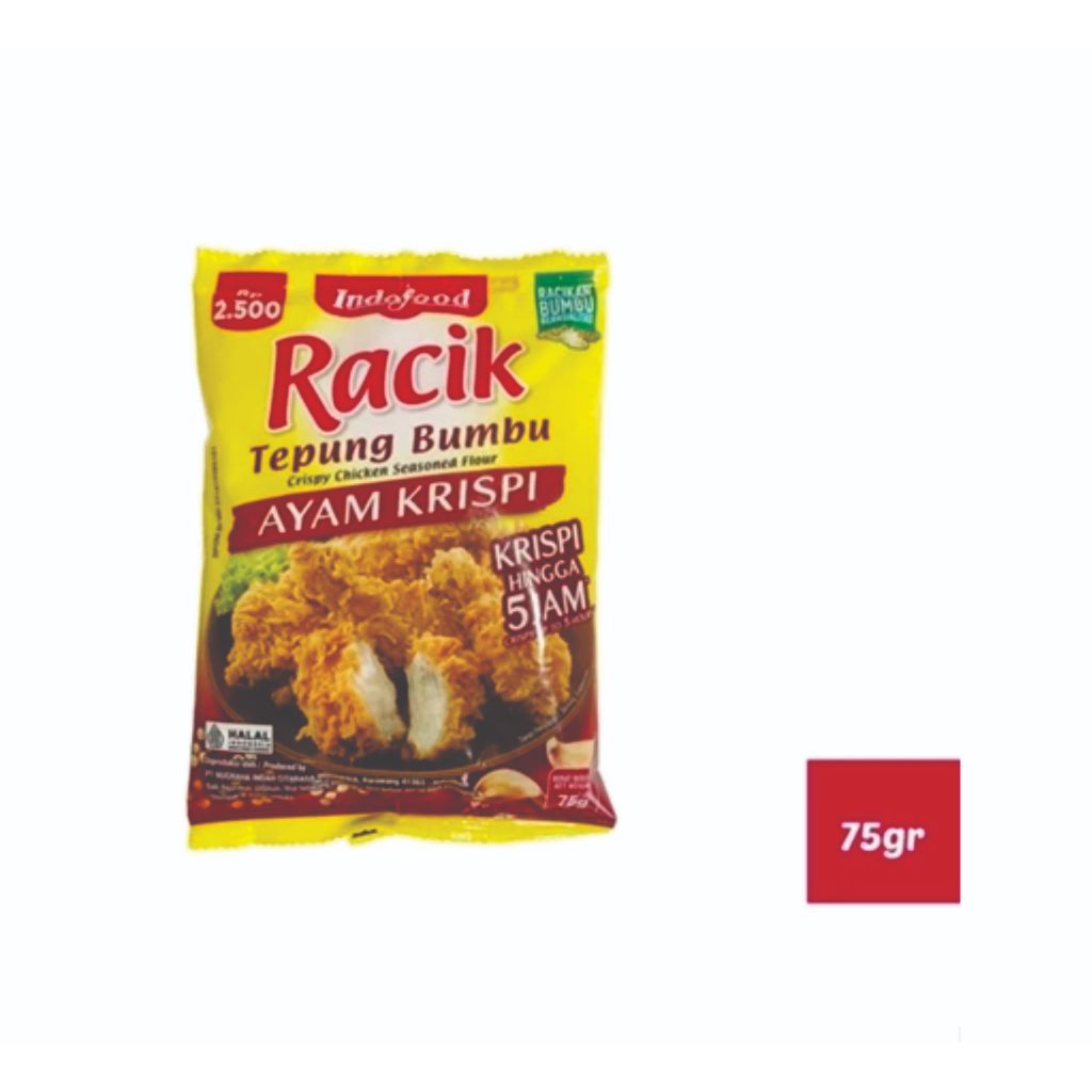 

Indofood Racik Tepung Bumbu Ayam Krispi 75gr