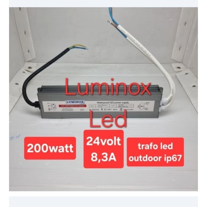 trafo led 24v 200watt 200w ip67 / driver led waterproof 8,3a 24volt 200w 200 watt