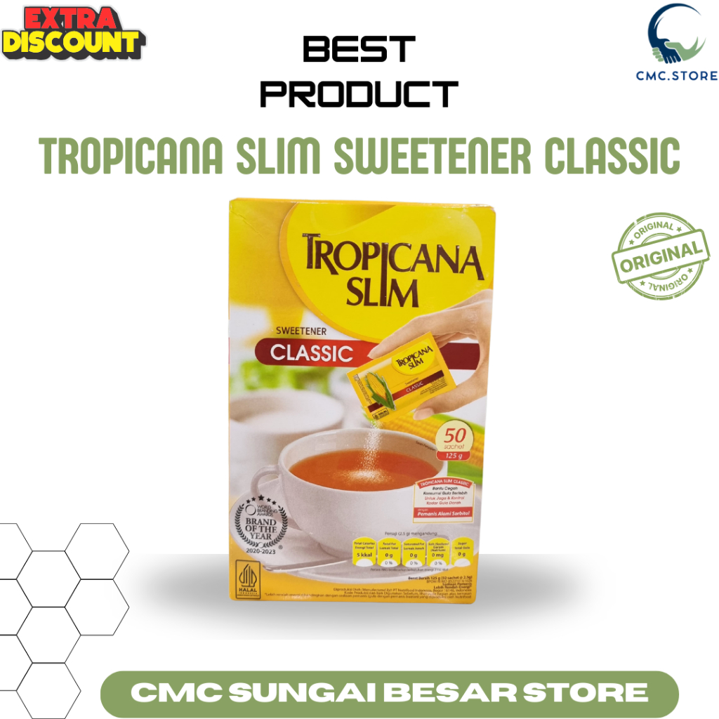 

Tropicana Slim Sweetener Classic 50 Sachet