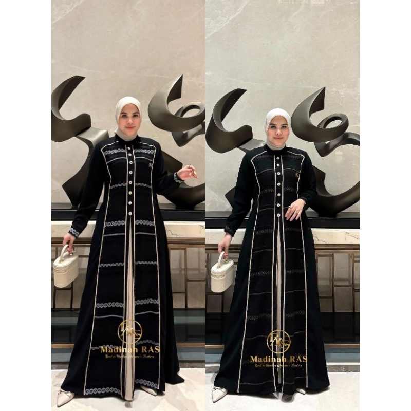 Luna dres by Madinah Ras gamis terbaru new lusy madinah ras raina gamis lebaran
