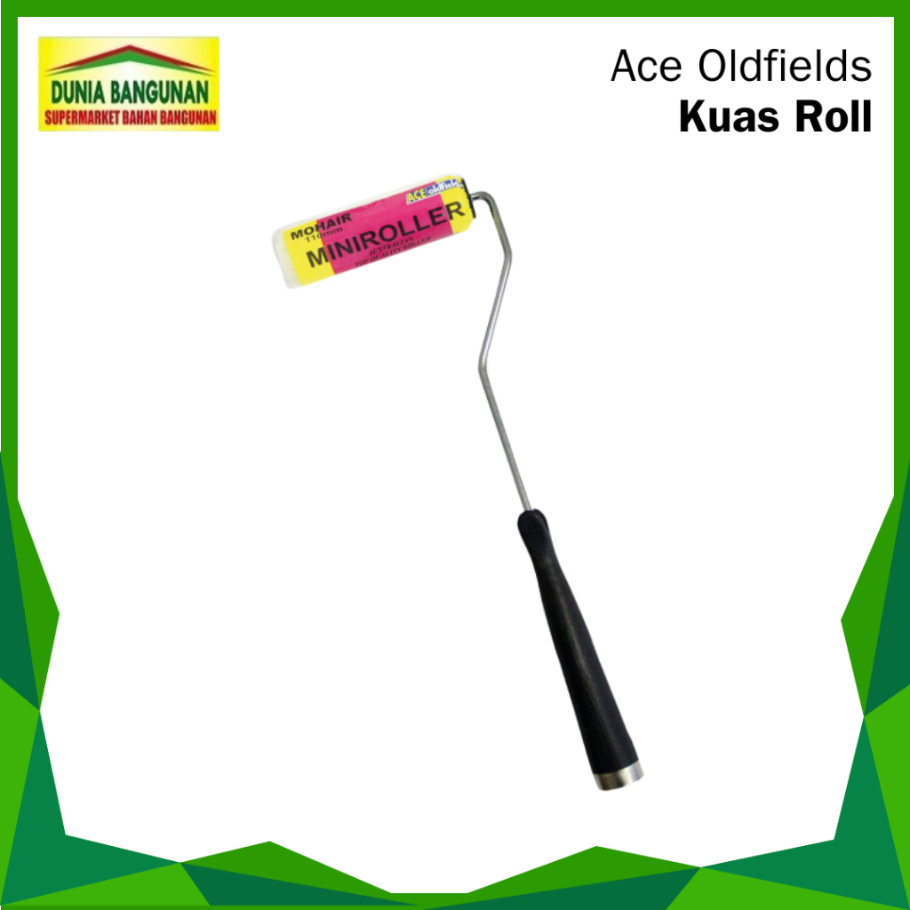 KUAS ROLL MOHAIR KECIL + GAGANG ACE OLDFIELDS 110MM(KECIL) / Roll Mohair
