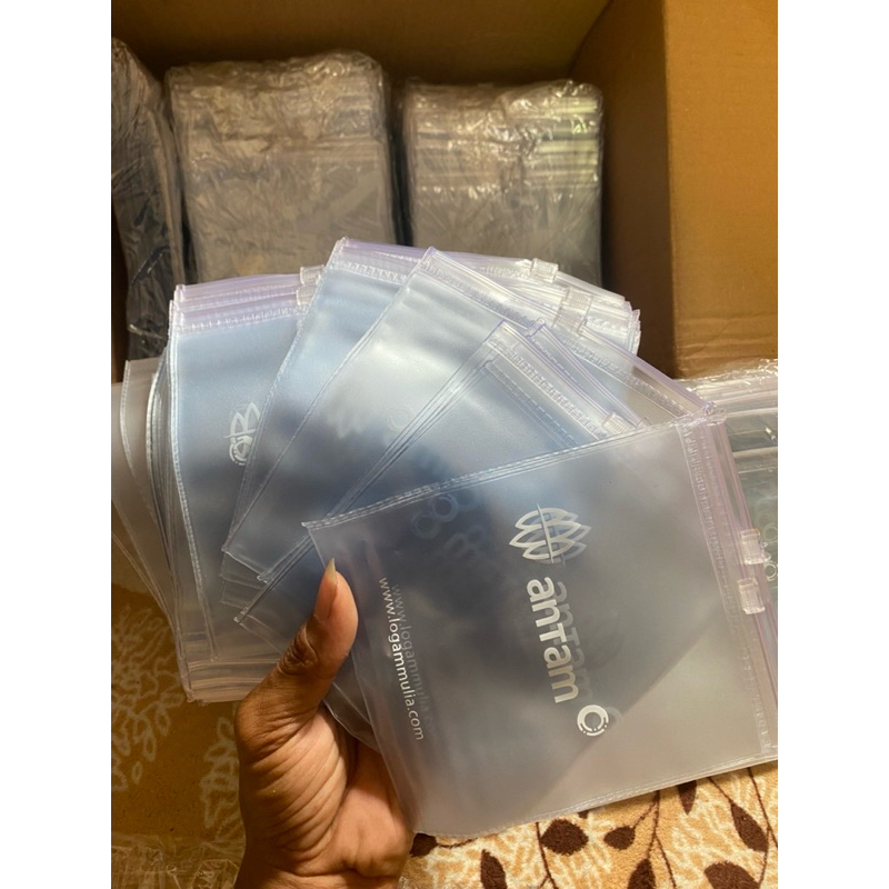 zipper pvc pelindung logam mulia antam 0,5-100Gram Doff