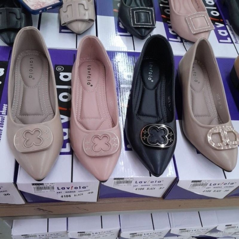 sepatu pantofel/formal wanita laviola hak 2 cm