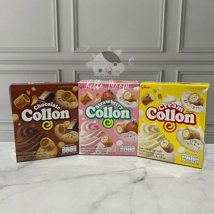 

Glico Collon Biscuit Roll with Chocolate-Flavored Cream Filling 41 gr / Glico Collon Biscuit Roll with Strawberry-Flavored Cream Filling 41 gr / Glico Collon Biscuit Roll with Cream Filling 41 gr
