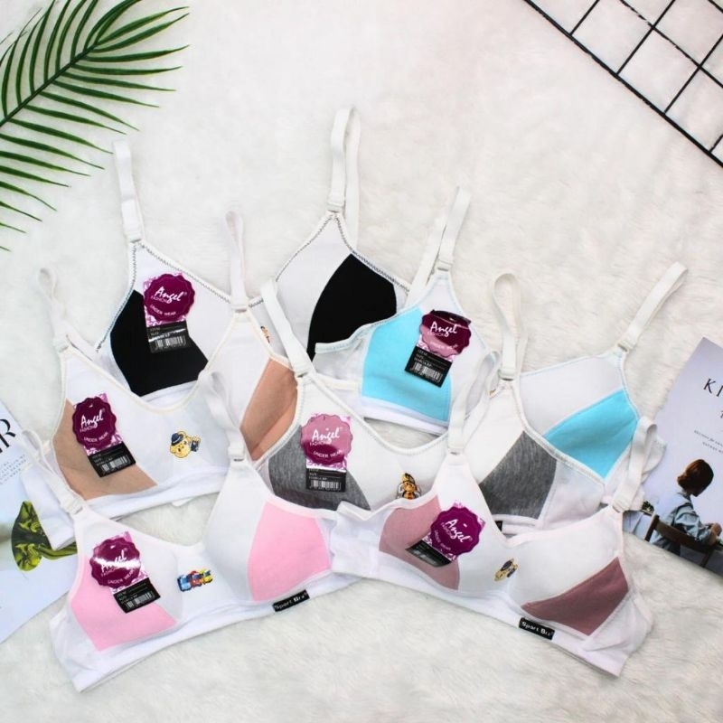 BH Bra Sport / BH Busa Tipis Tanpa Kawat / BH Push Up / Kombinasi Pelajar & STICK