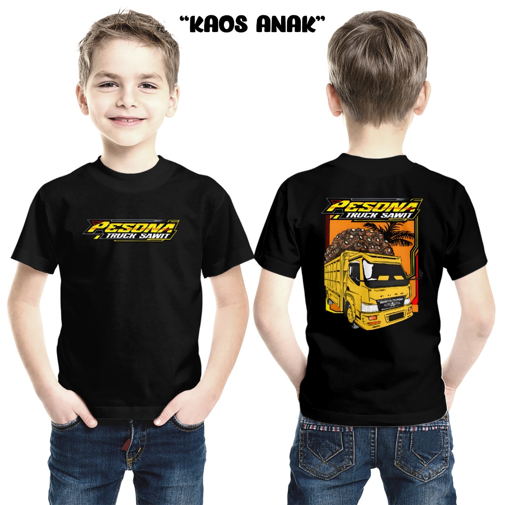 BAJU PESONA TRUK SAWIT - KAOS TRUK KEREN - KAOS ANAK 2-14 TAHUN