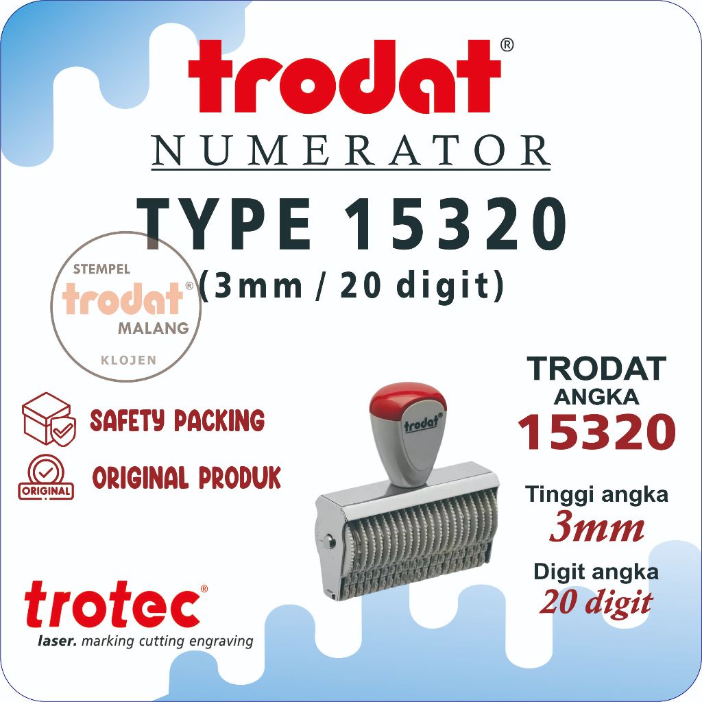 

Stempel Trodat 15320 (3mm 20digit) | STEMPEL TRODAT NUMERATOR (ANGKA DAN SIMBOL BISA DIPUTAR)
